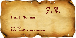 Fall Norman névjegykártya